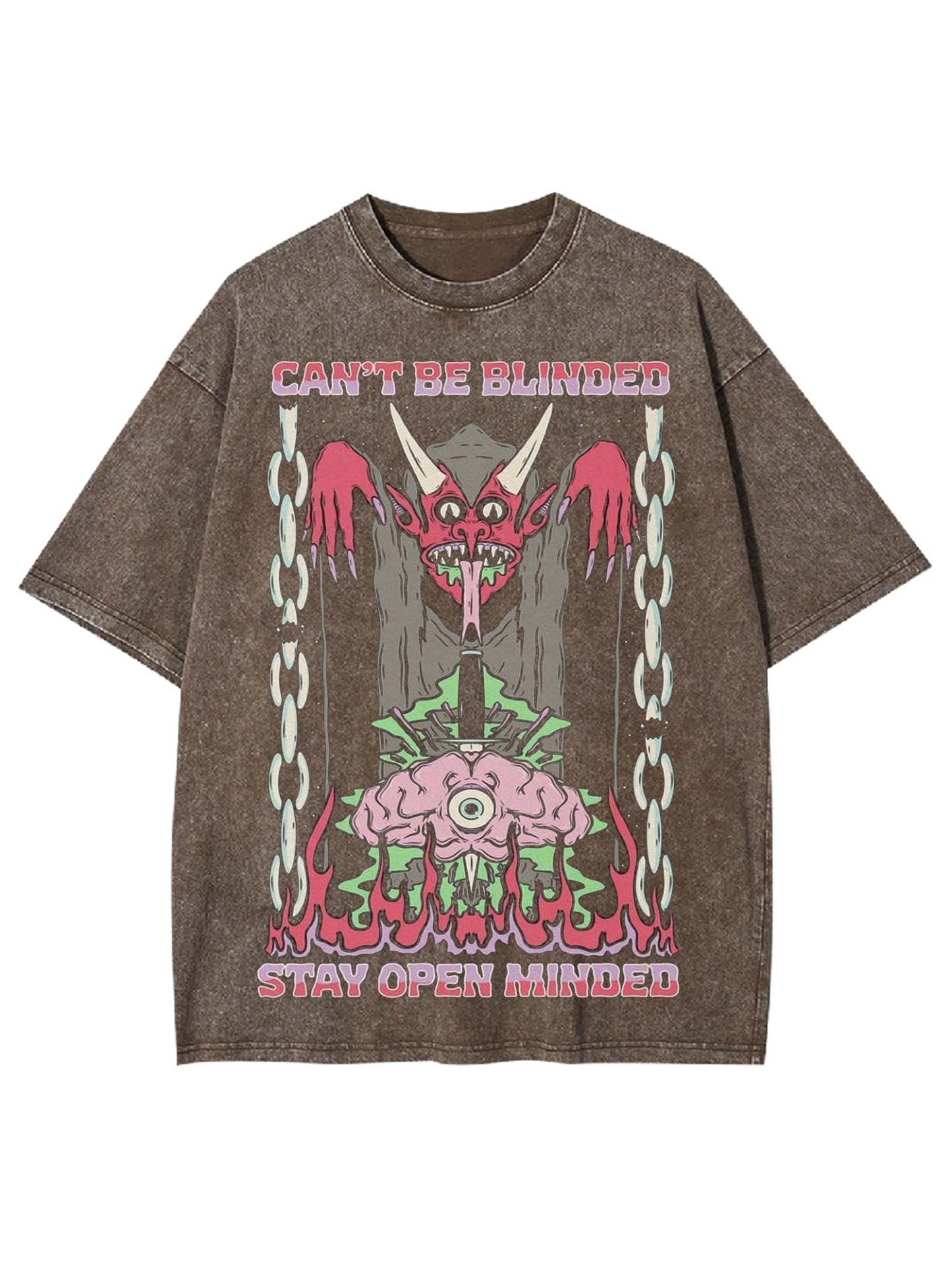 Can't Be Blinded Stay Open Minded Washed Tshirt
