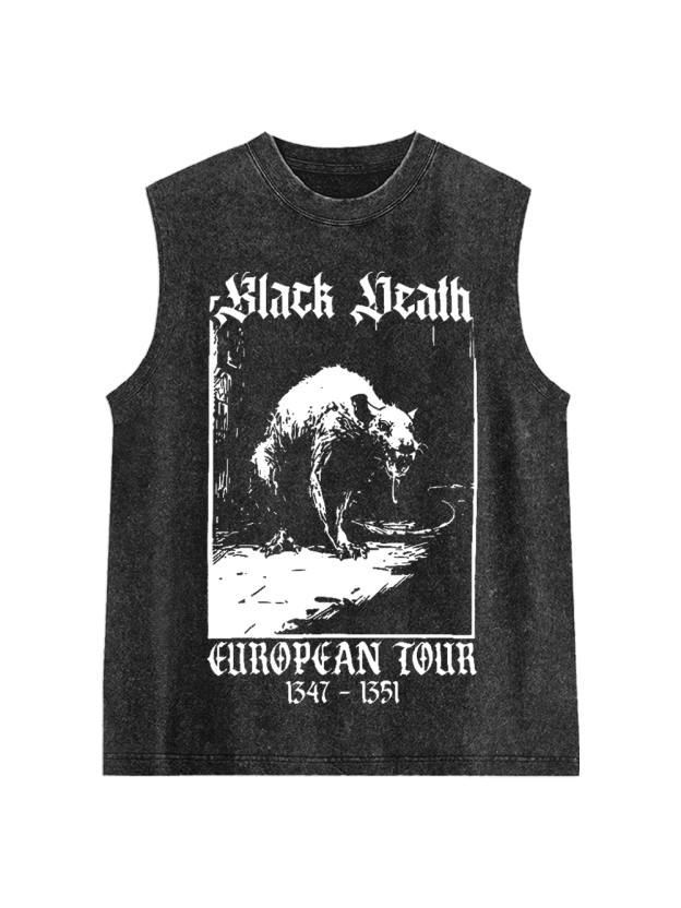Black Death Washed Tank Top