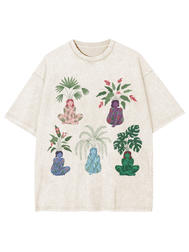 Botanical Tattooist Washed Tshirt