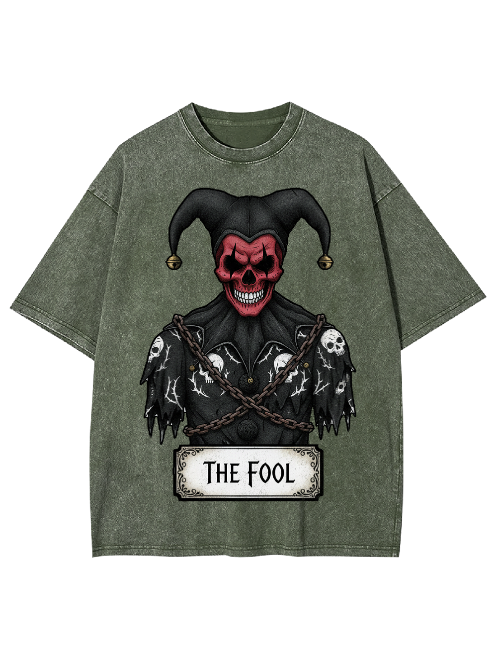 The Fool's Skull Washed Tshirt-ClassyOutlaw Sale