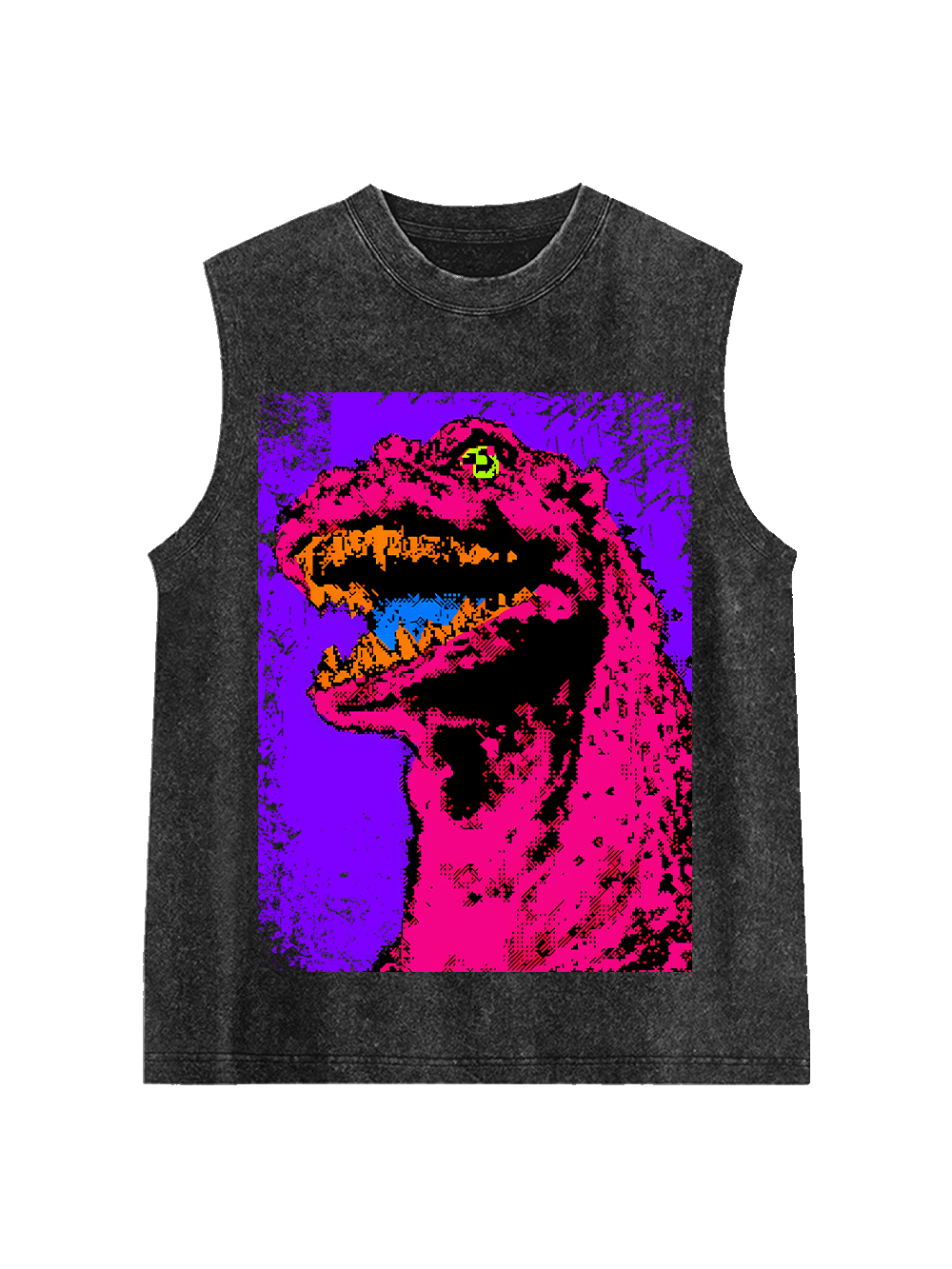 Neon Roar Washed Tank Top