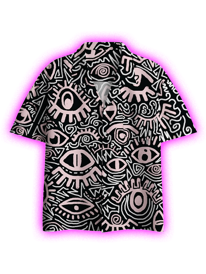 All-Seeing Chaos Button Up Pocket Shirt