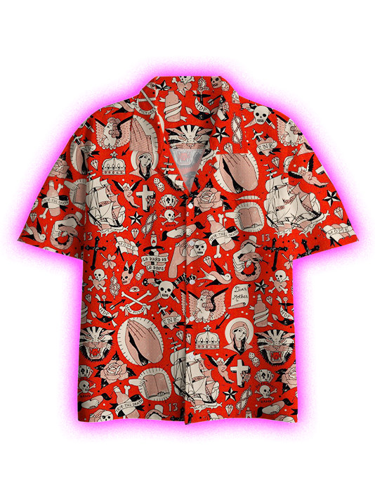 Cursed Stories Button Up Pocket Shirt