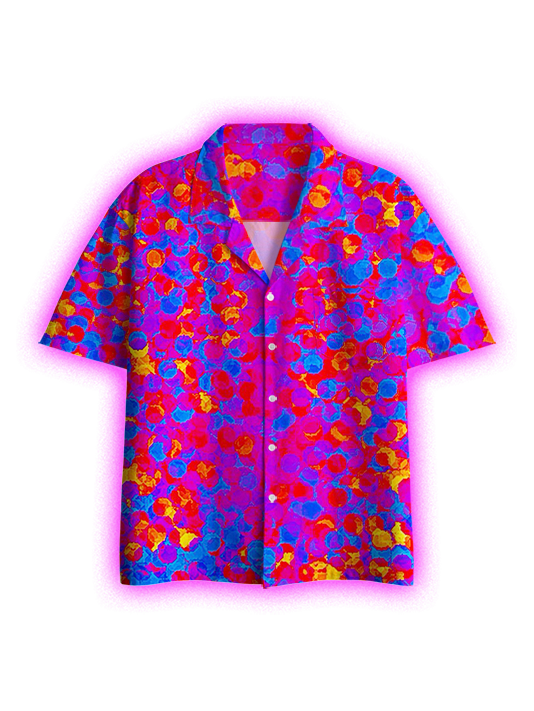 Vibrant Burst Button Up Pocket Shirt