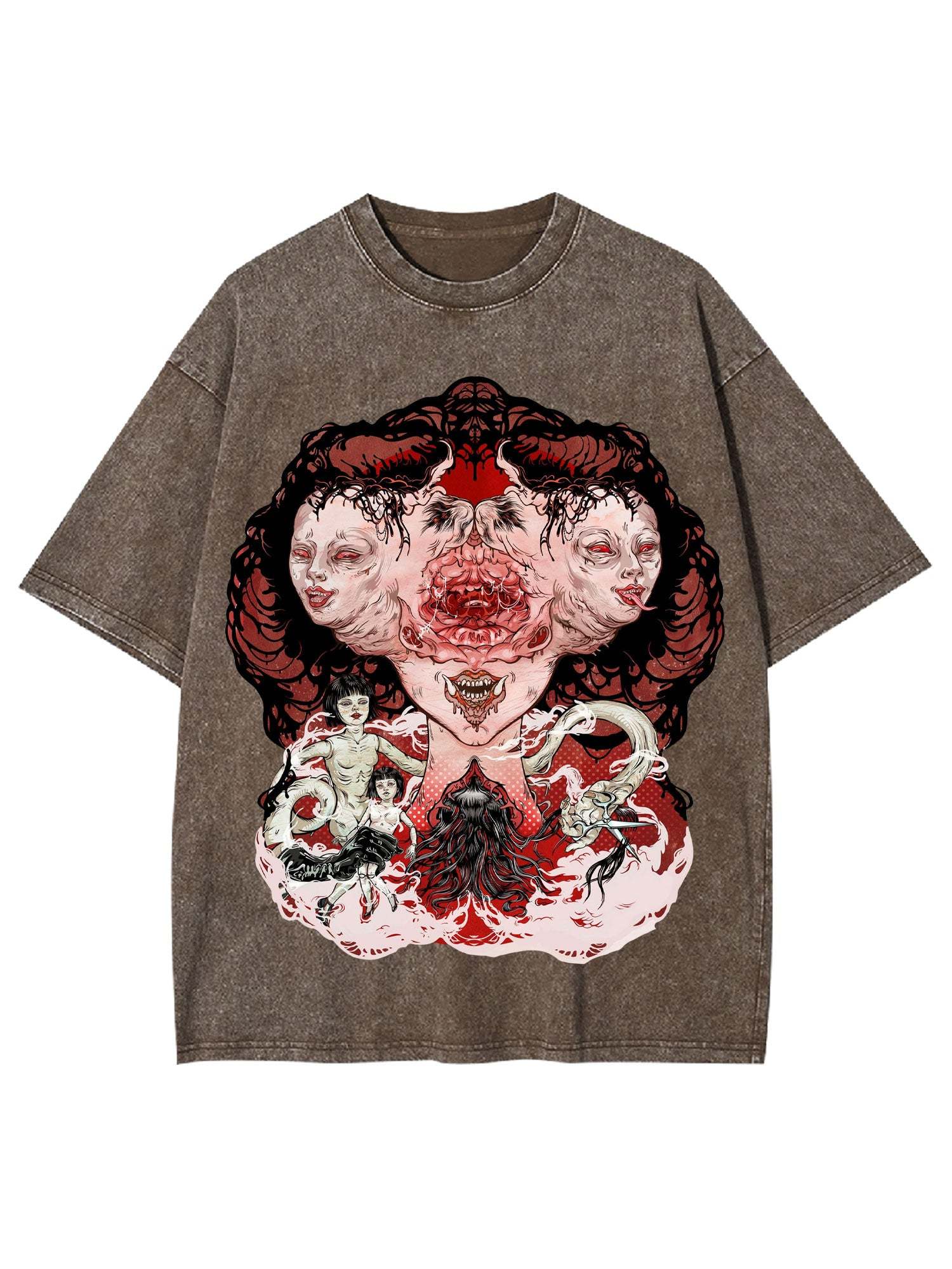 Faces Of The Unknown Washed Tshirt