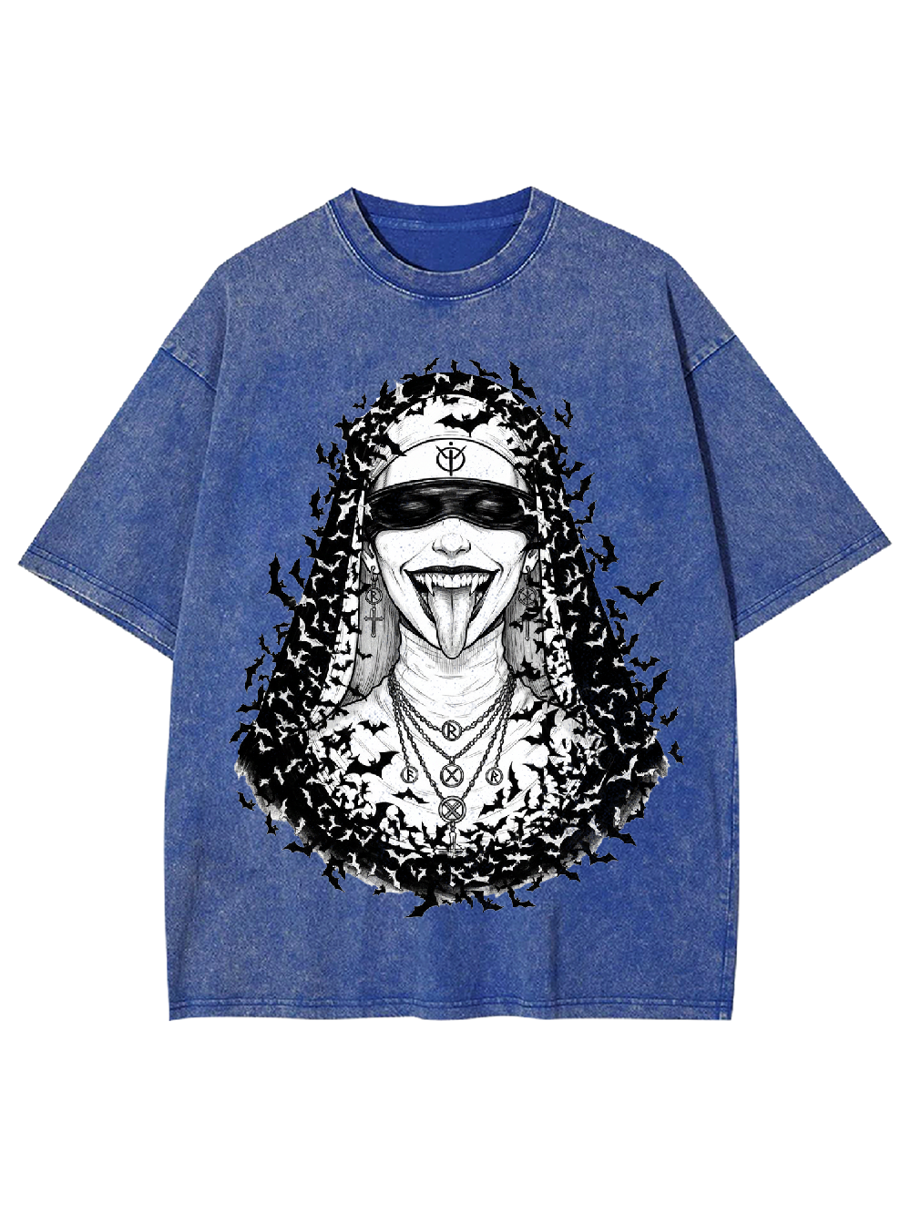 Bat Goth Nun Washed Tshirt