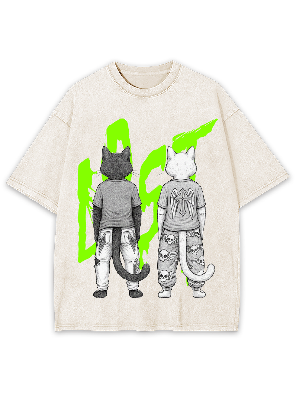 Two lost cats Washed Tshirt