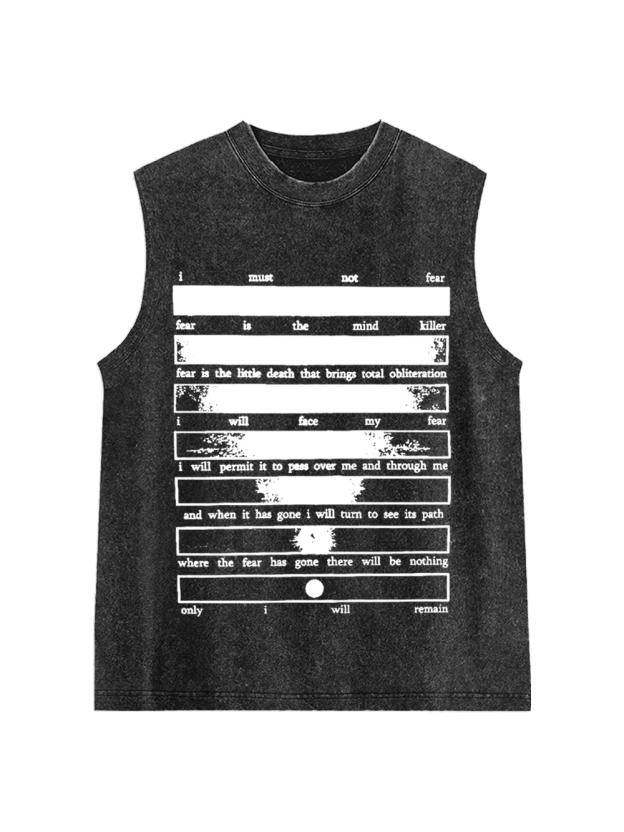 Conquering Fear Washed Tank Top