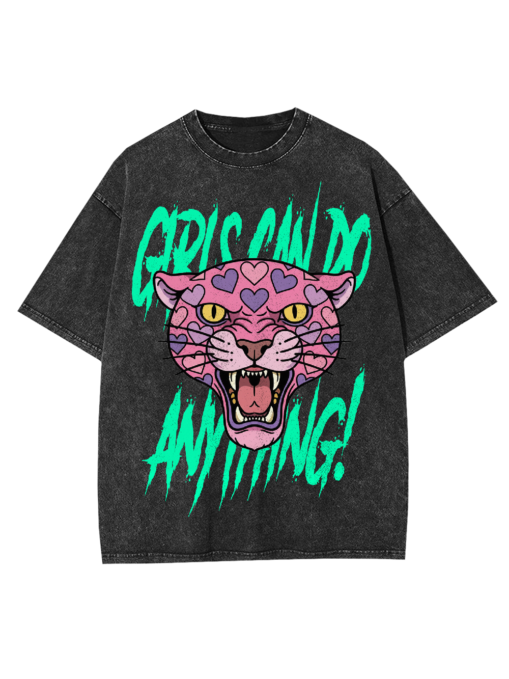 Girls can do anything Washed Tshirt