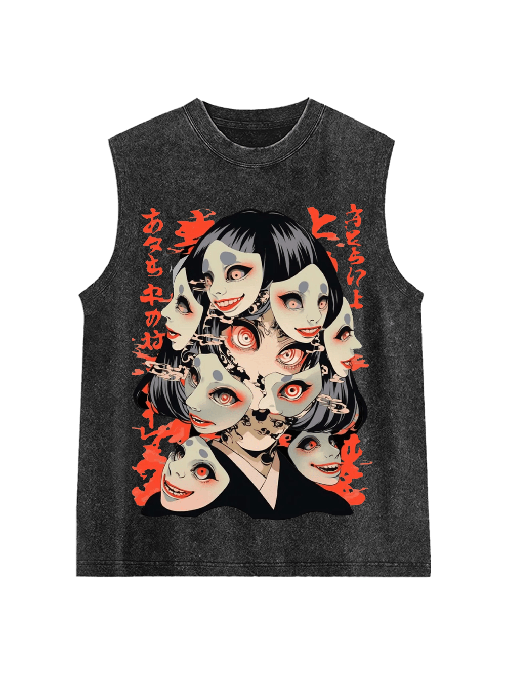 Faces Of Chaos Washed Tank Top