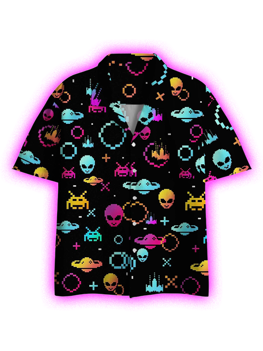 Stormy Night Vibes Button Up Pocket Shirt