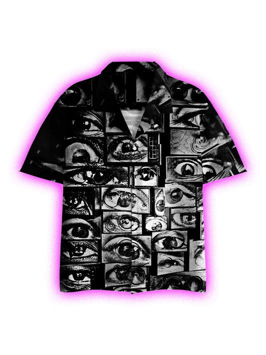 Eyes Everywhere Button Up Pocket Shirt