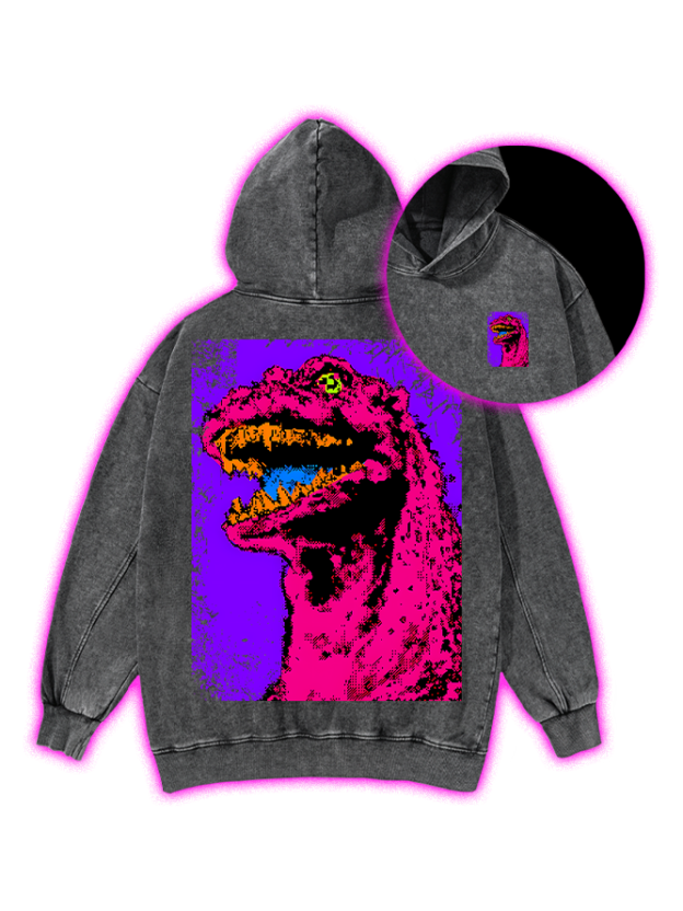 Neon Roar Washed Hoodie