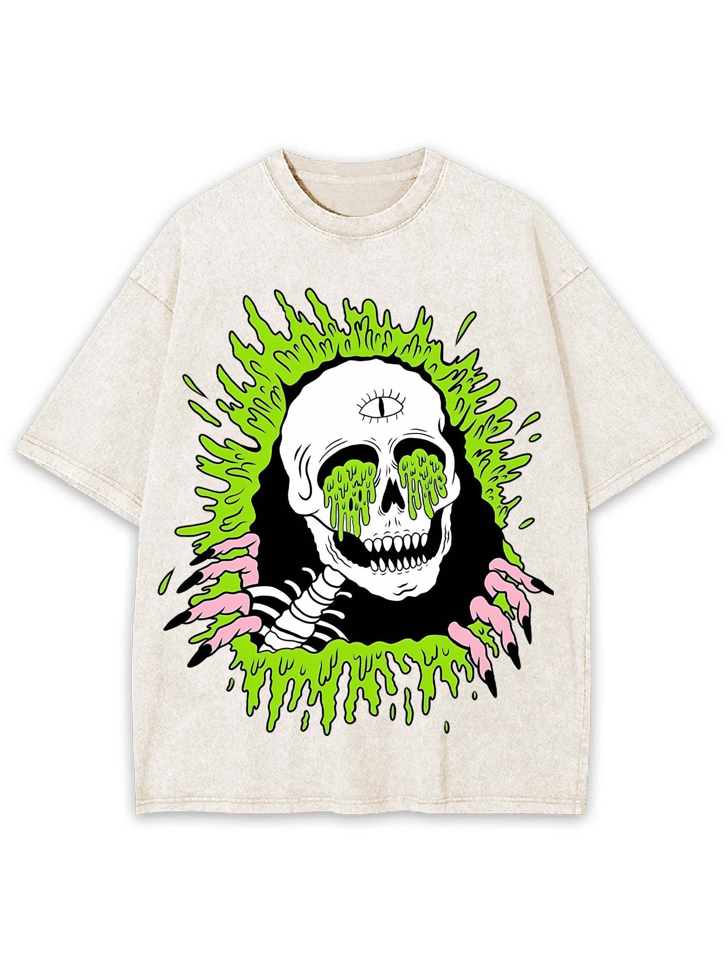 Melting Skull Washed Tshirt