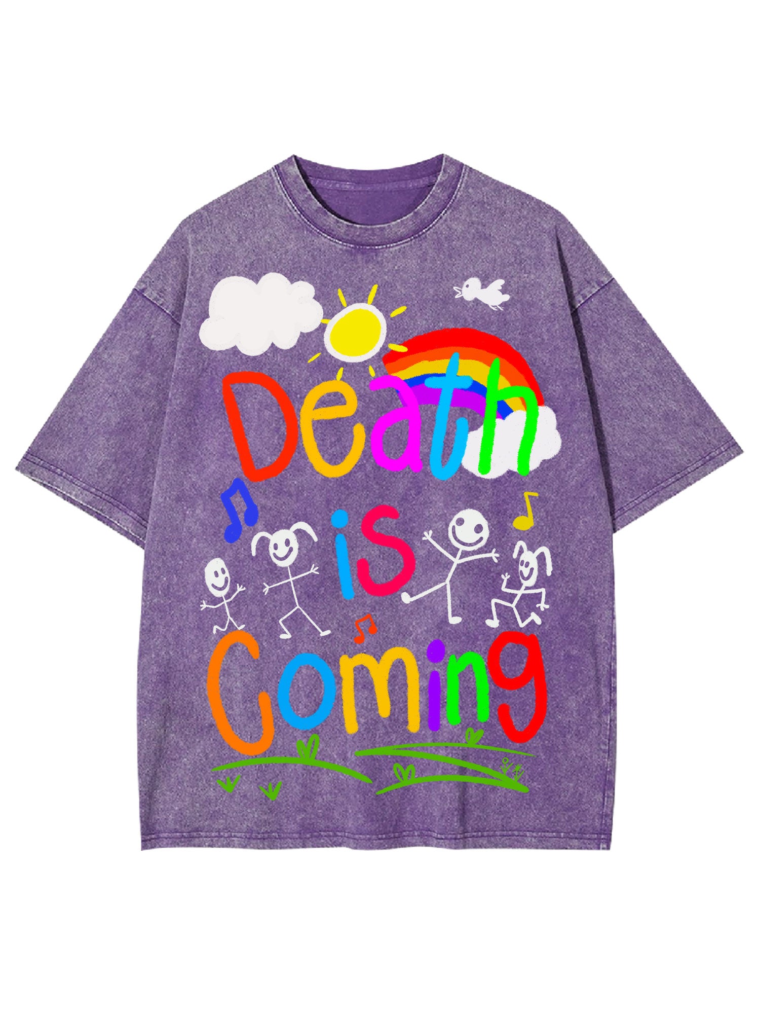 Death Is Coming Washed Tshirt