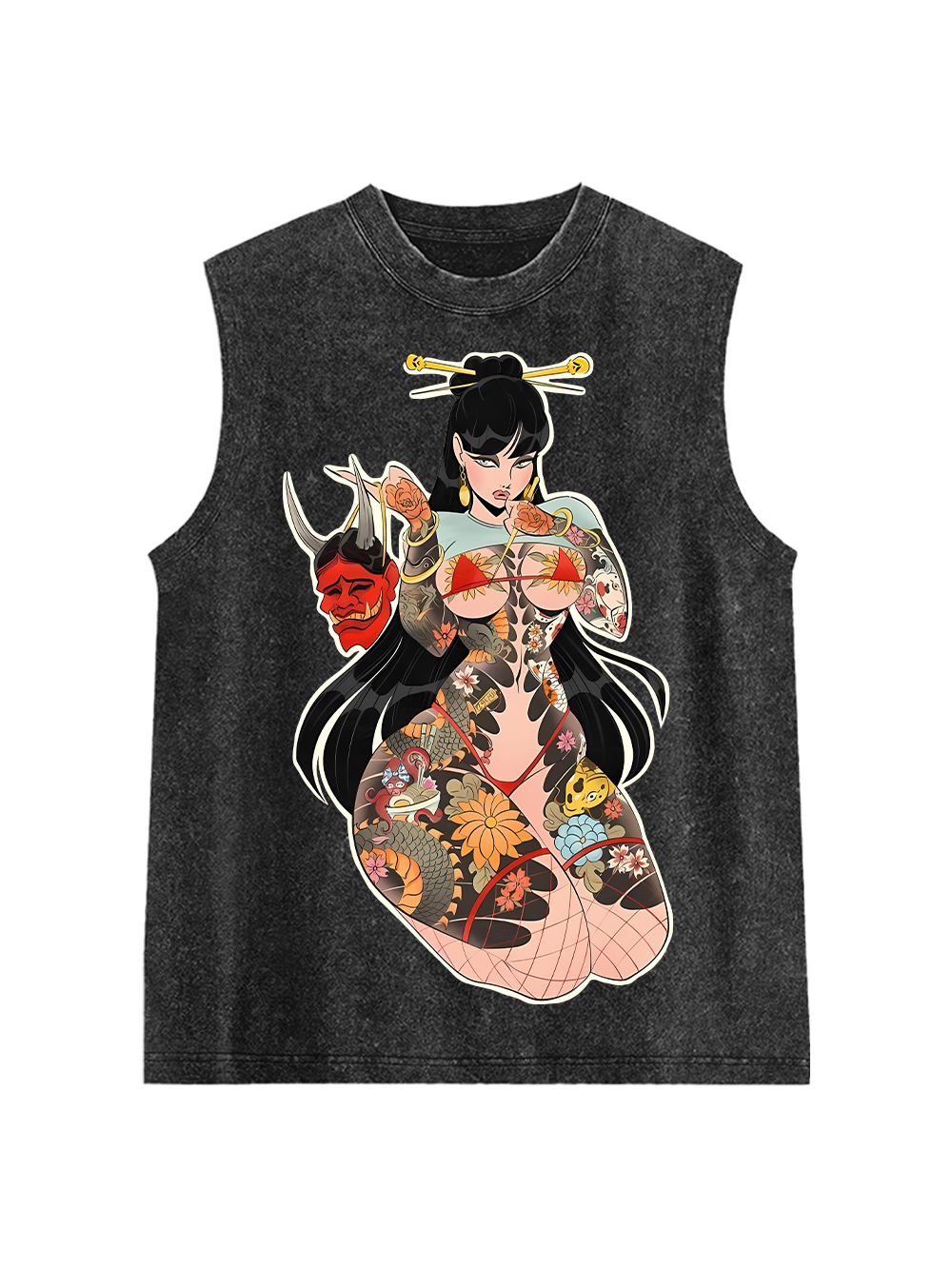 Tattooed Mystique Washed Tank Top