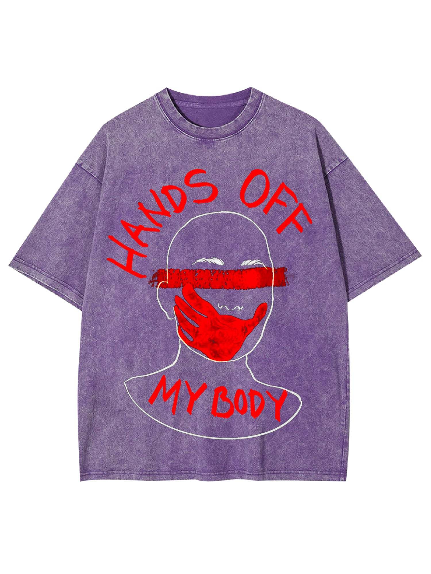 Hands Off My Body Washed Tshirt