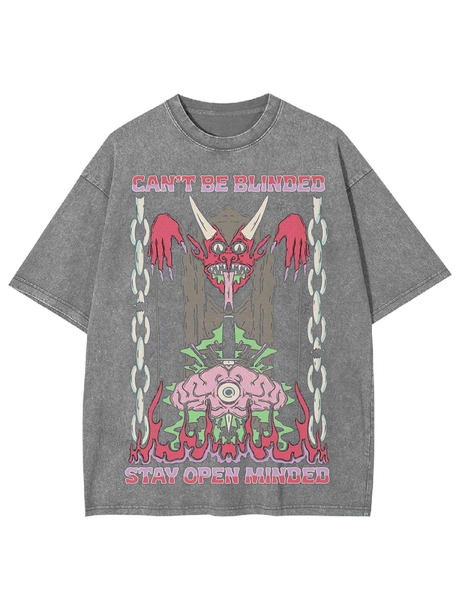 Can't Be Blinded Stay Open Minded Washed Tshirt