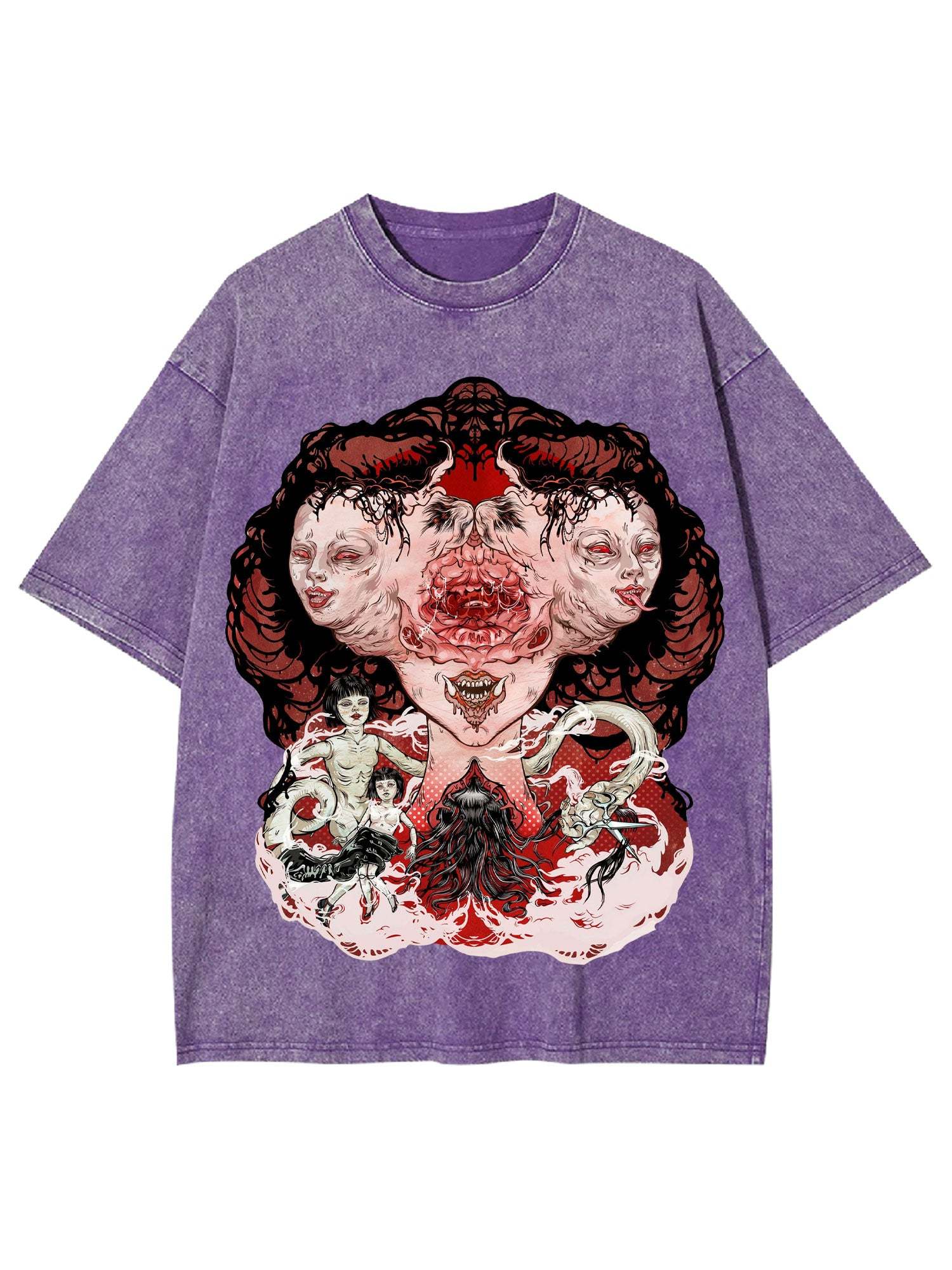 Faces Of The Unknown Washed Tshirt-ClassyOutlaw Sale