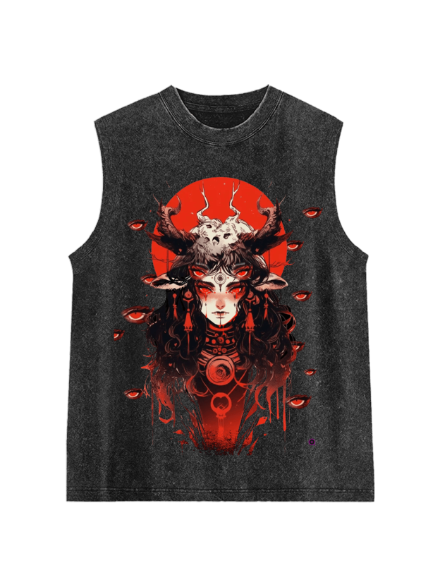 Multiple Eyes Spirit Washed Tank Top
