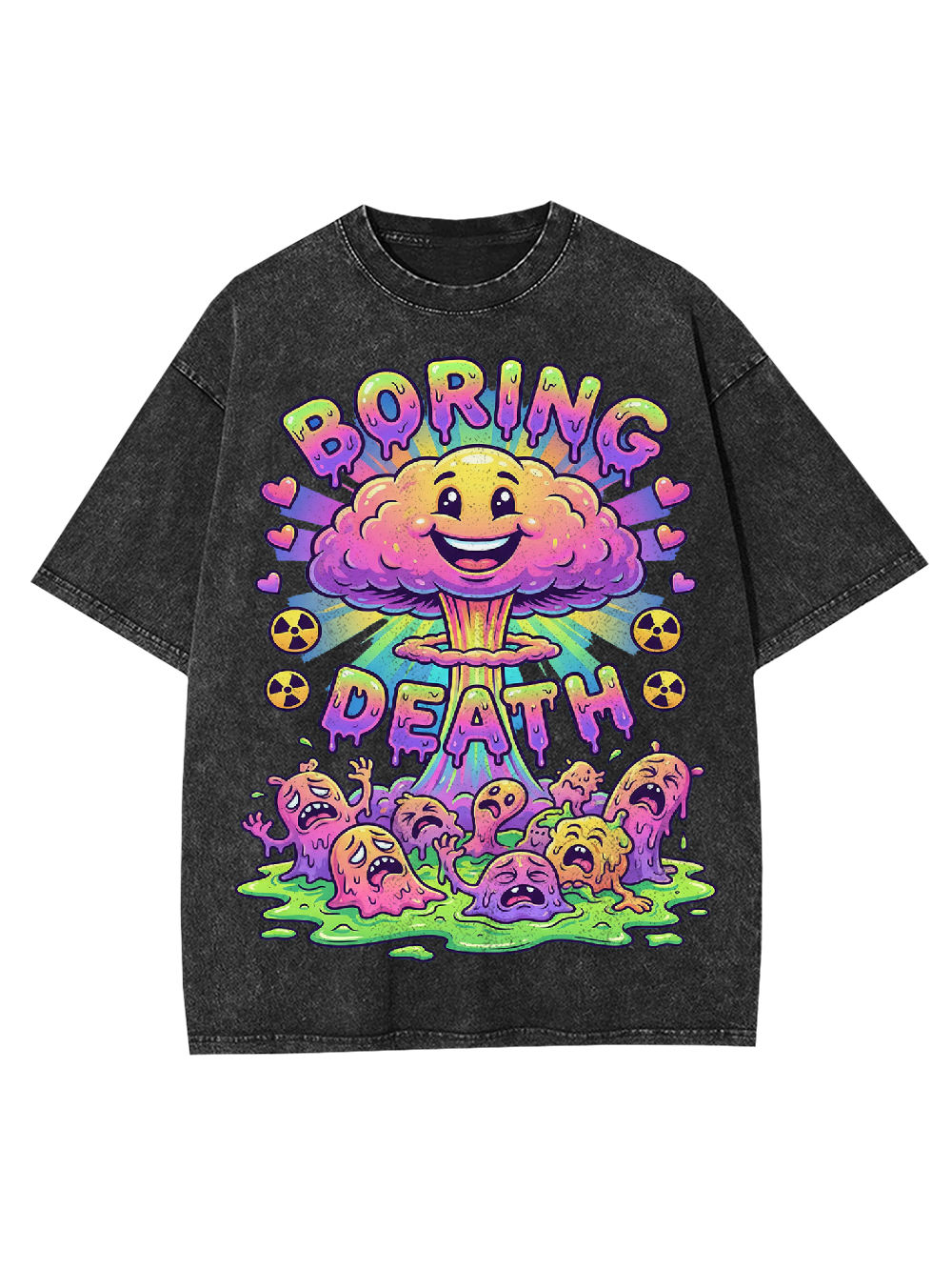 Boring death Washed Tshirt-ClassyOutlaw Sale