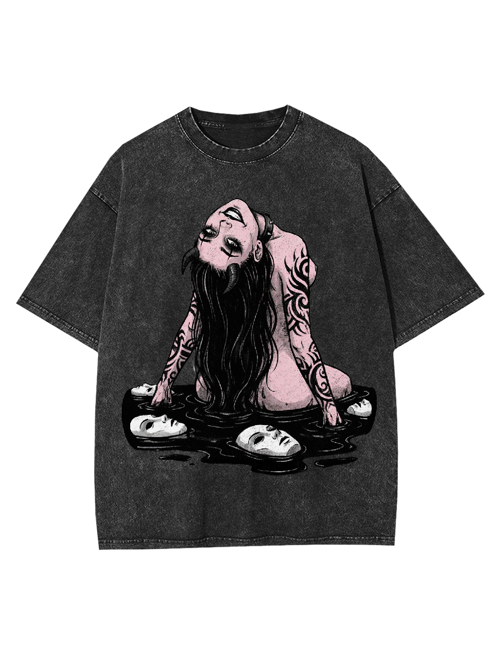 Long-haired girl with desires Washed Tshirt