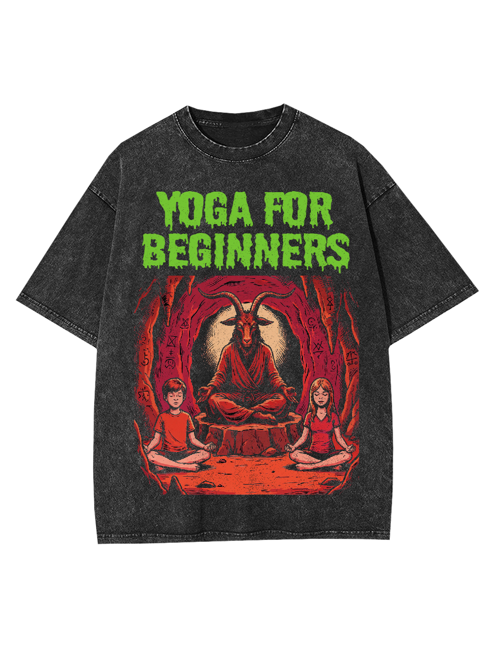 Yoga for beginners Washed Tshirt-ClassyOutlaw Sale