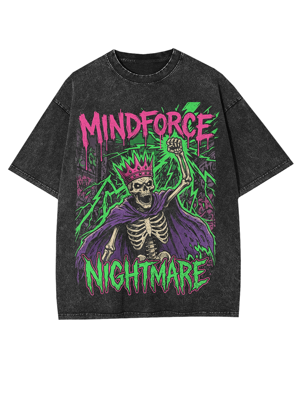 Mindforce Nightmare Washed Tshirt-ClassyOutlaw Sale