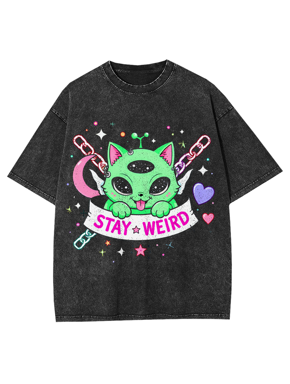 Stay wired Washed Tshirt