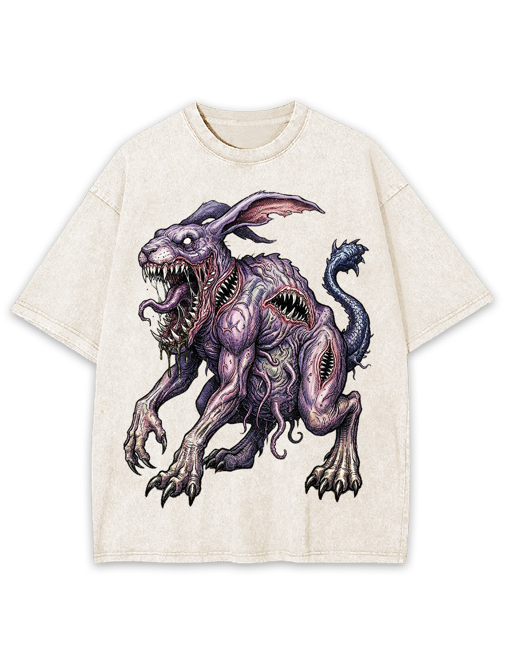 Terrifying Mutant Rabbits Washed Tshirt