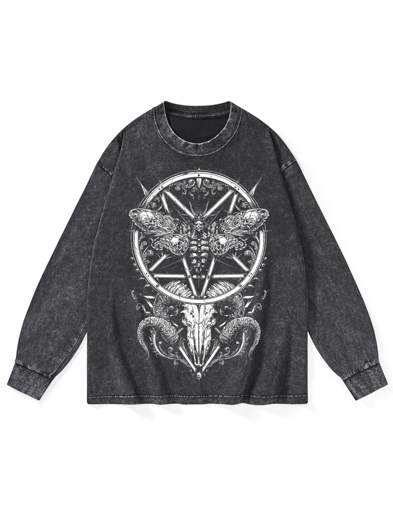 War Goat Washed Long Sleeves-ClassyOutlaw