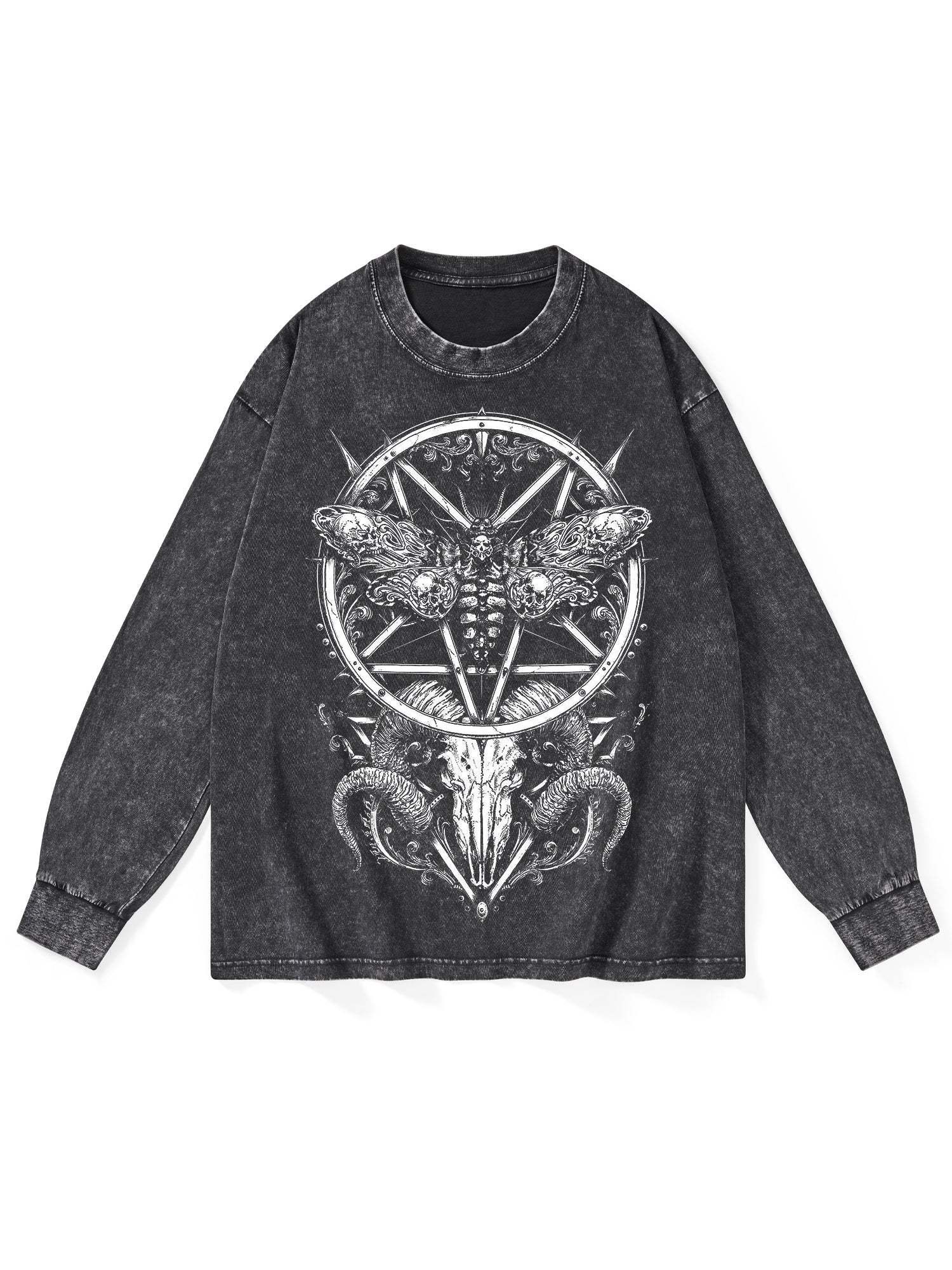 War Goat Washed Long Sleeves-ClassyOutlaw