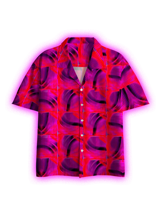 Vivid Waves Button Up Pocket Shirt