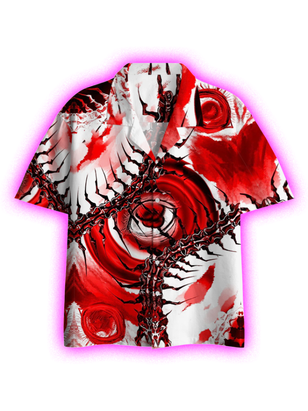 Fractured Eye Button Up Pocket Shirt