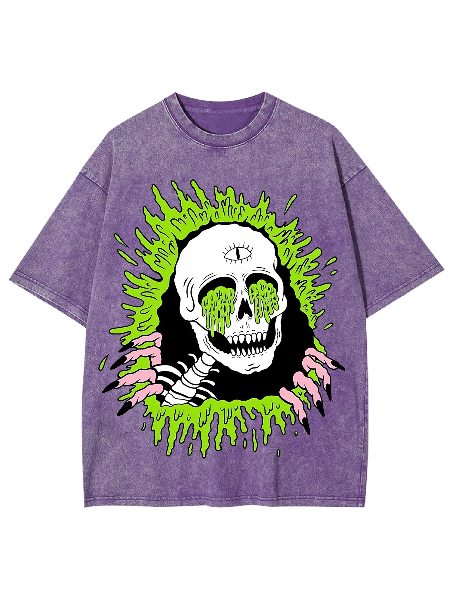 Melting Skull Washed Tshirt
