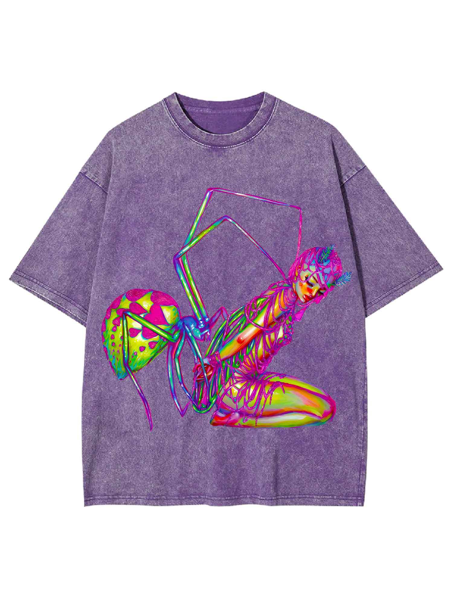 NEON SPIDER HYBRID WASHED TSHIRT
