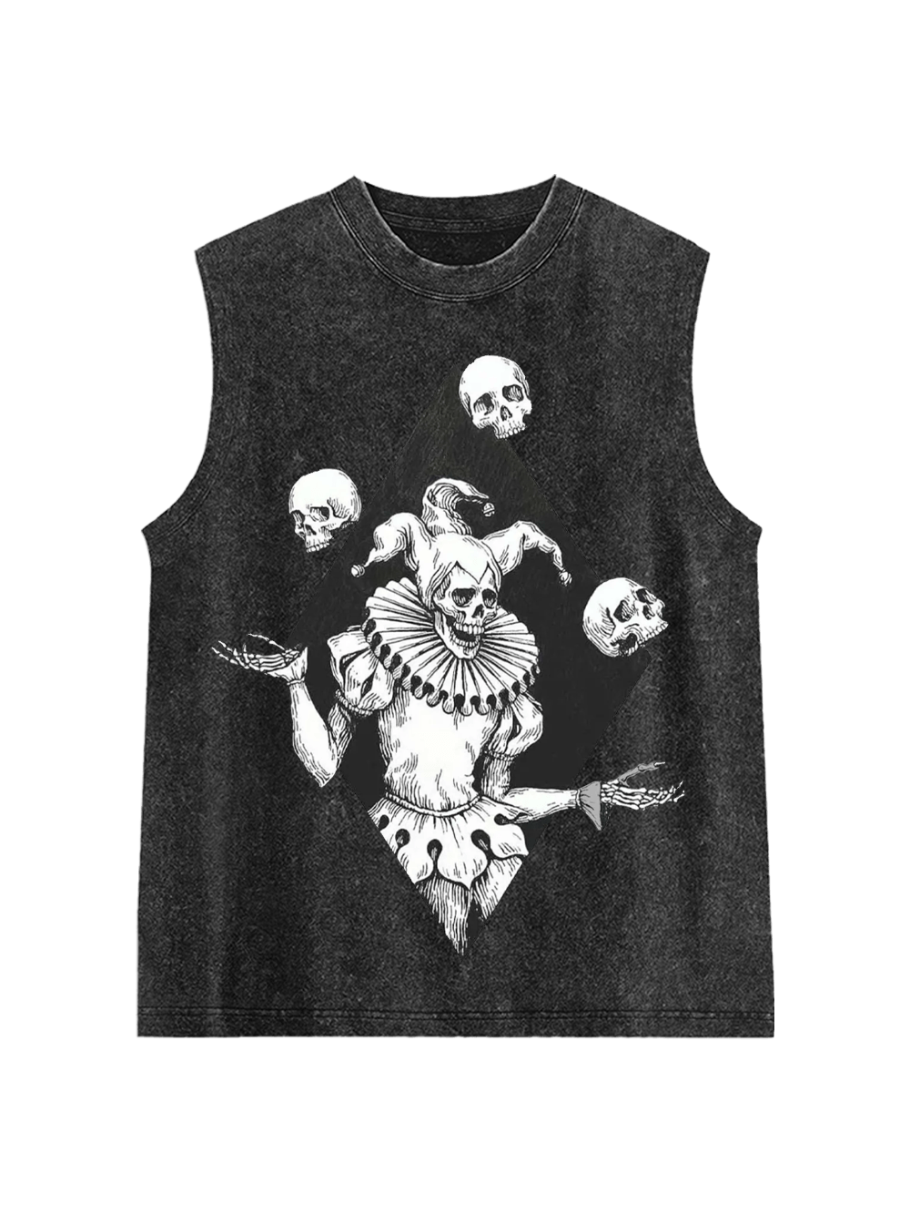 Jester Of Death Washed Tank Top