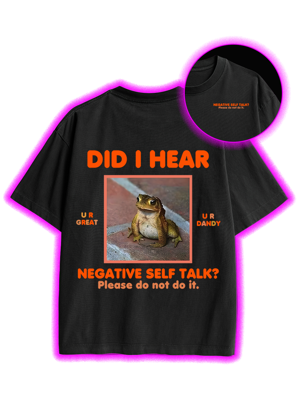 Frog Therapist Double Sided Print Washed TShirt