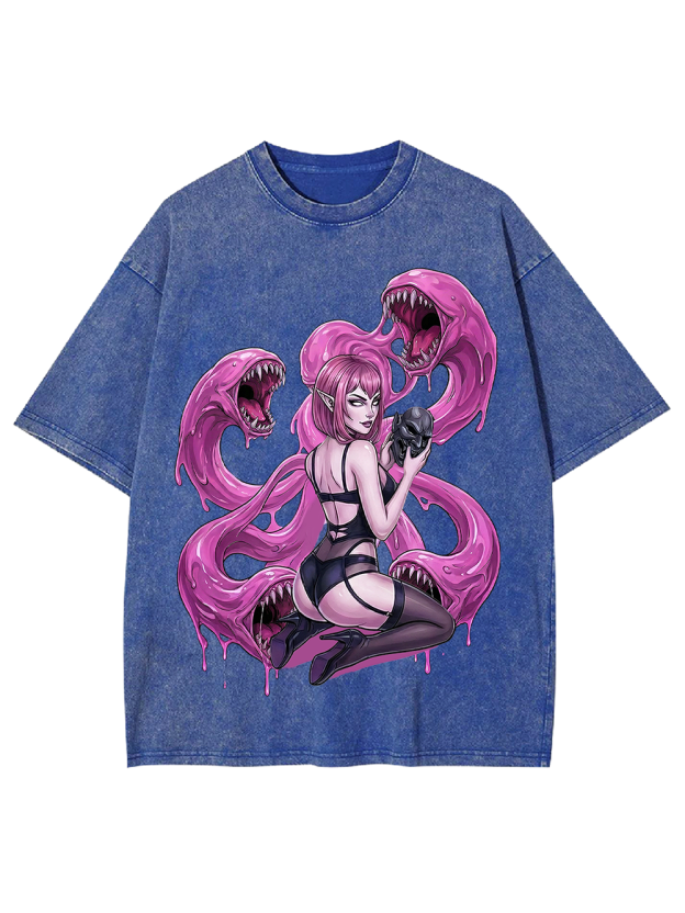 Neon Succubus & Dark Siren Washed Tshirt