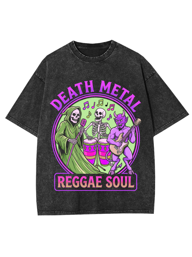 Skull Jam Session Washed Tshirt