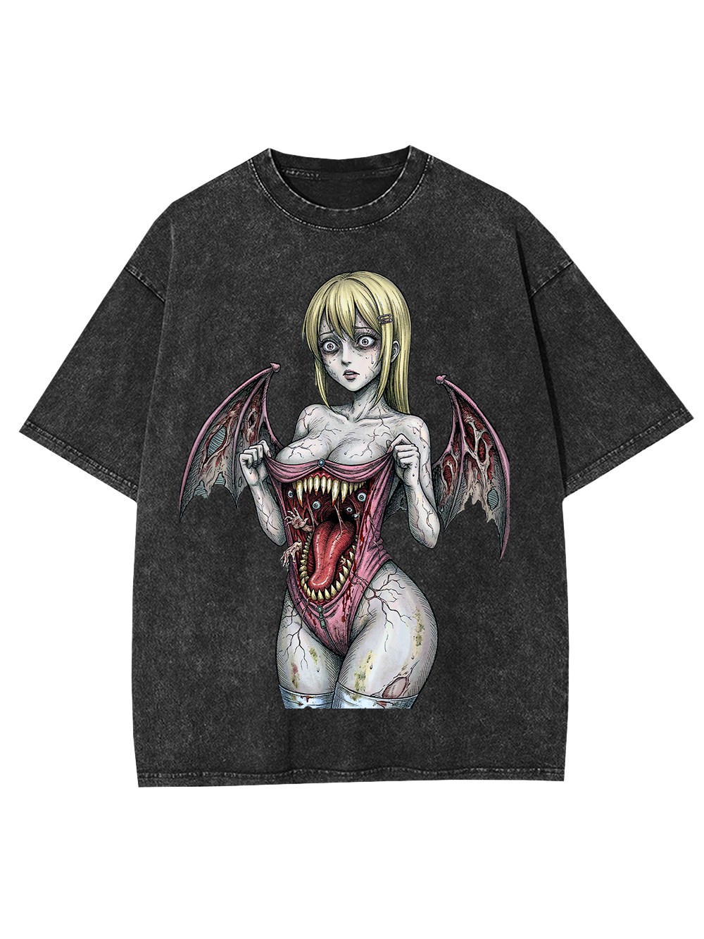 Bat Wings & Bite Washed Tshirt