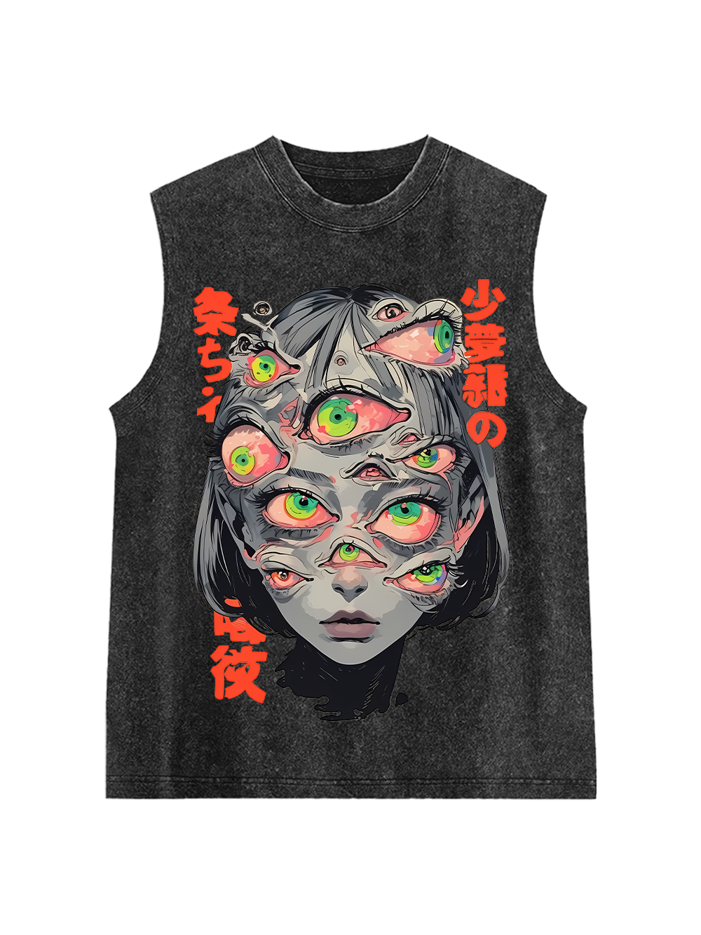 Women's Punk Skull Mesh Tank Top with Oversleeves – Punk Design