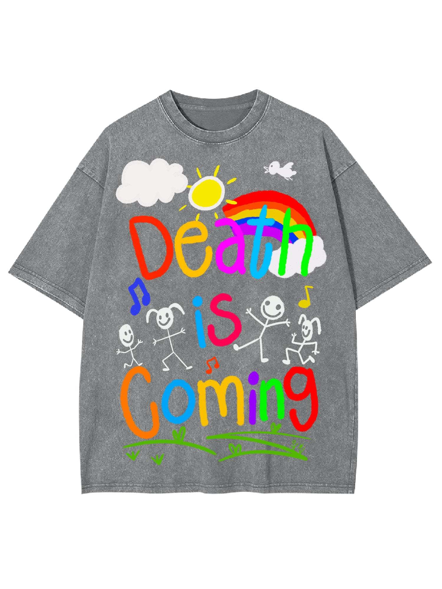 Death Is Coming Washed Tshirt