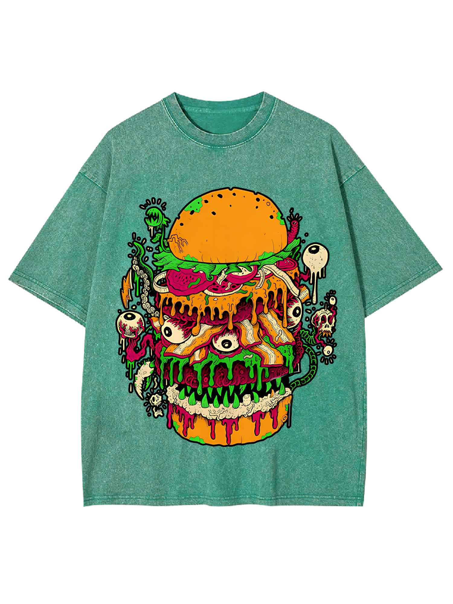 Monster Burger Frenzy Washed Tshirt