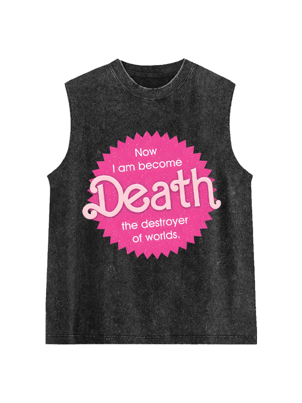 Sparkly Harbinger of Death Washed Tank Top