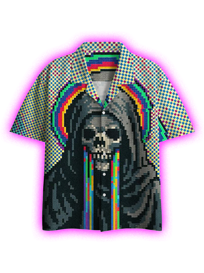 Pixel Reaper Button Up Pocket Shirt