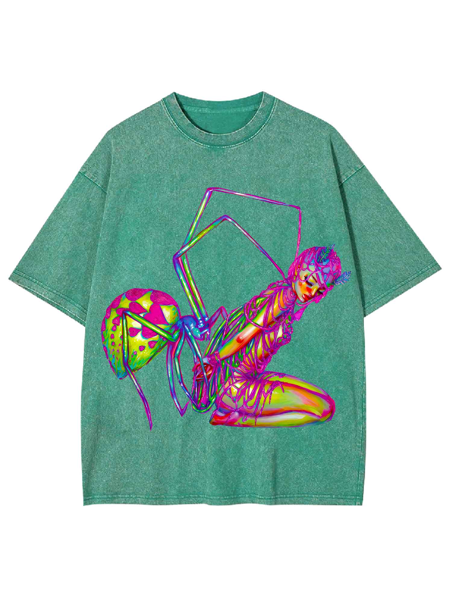 NEON SPIDER HYBRID WASHED TSHIRT