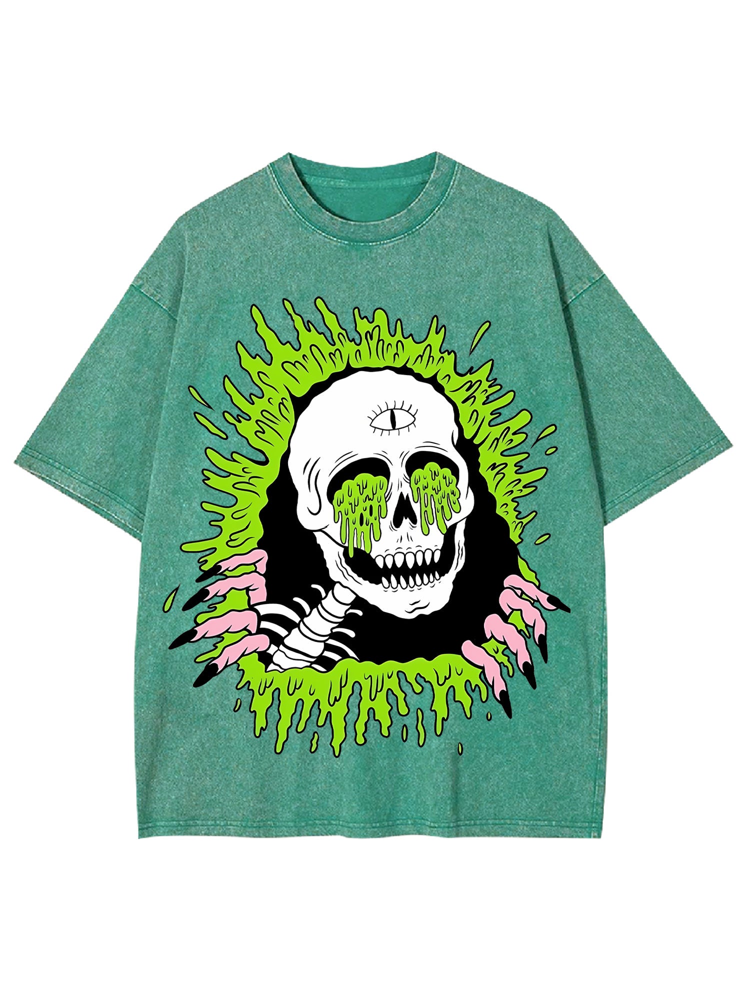 Melting Skull Washed Tshirt