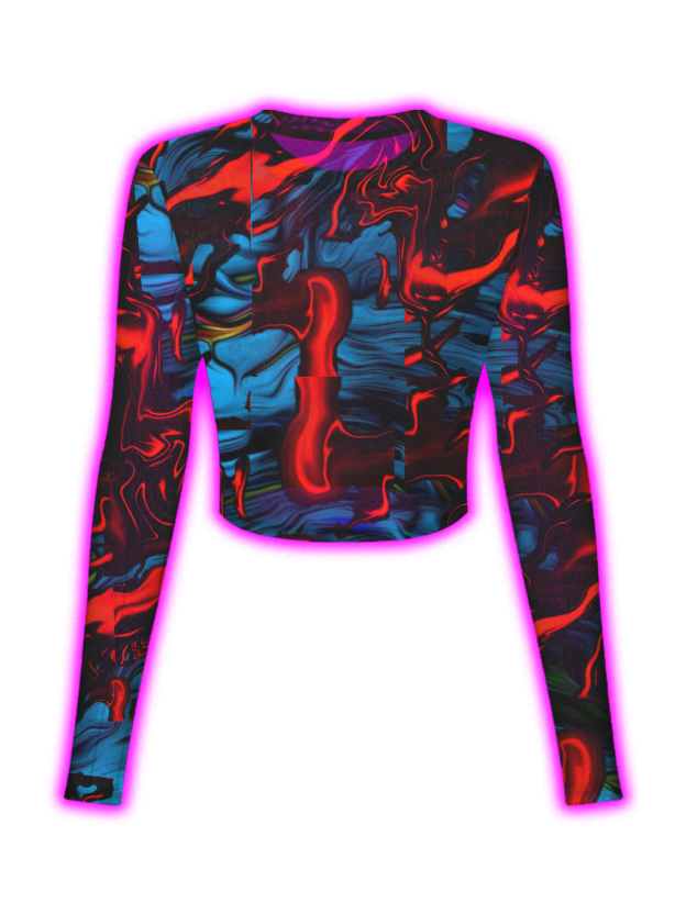 Painted by lava Mesh Top