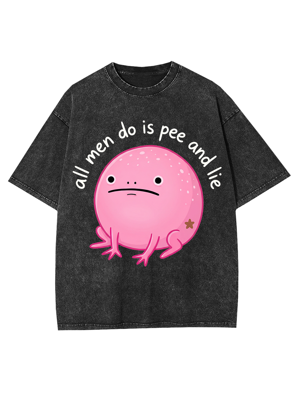 All men do is pee and lie Washed Tshirt
